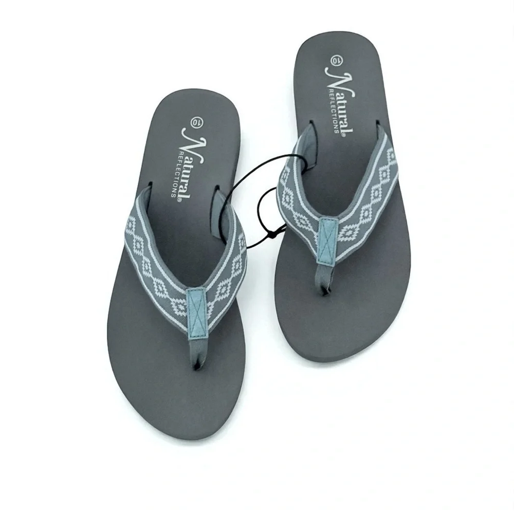 Natural Reflections Flip Flop Thong Sandals - Size 10
